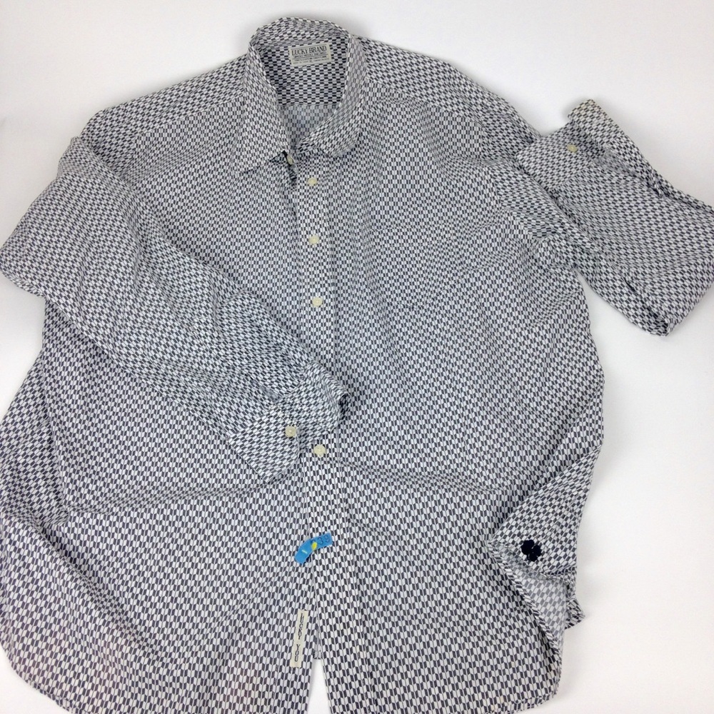 Lucky Brand Men's Black and White XL Shirt